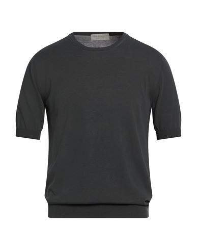 Filippo De Laurentiis Man Sweater Charcoal Size 36 Cotton In Gray