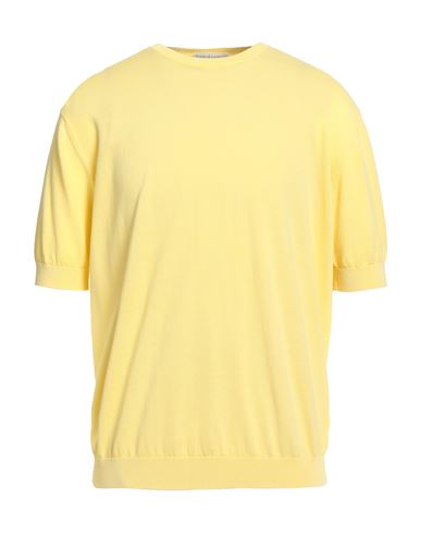 Filippo De Laurentiis Man Sweater Yellow Size 48 Cotton In Yellow