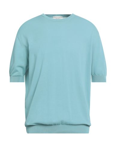 Filippo De Laurentiis Man Sweater Light Blue Size 46 Cotton In Blue