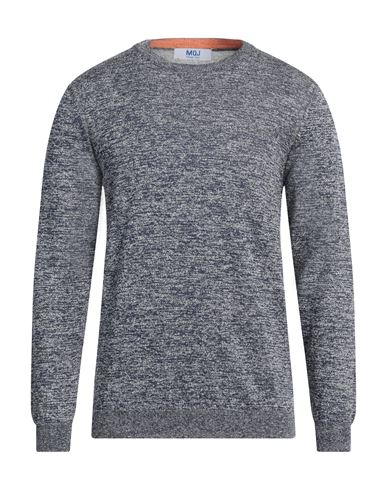 Mqj Man Sweater Navy Blue Size S Cotton, Acrylic