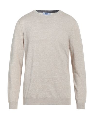 Mqj Man Sweater Beige Size Xxl Cotton, Acrylic