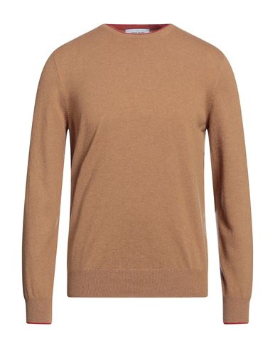 Gran Sasso Man Sweater Camel Size 40 Virgin Wool, Cashmere, Viscose In Beige