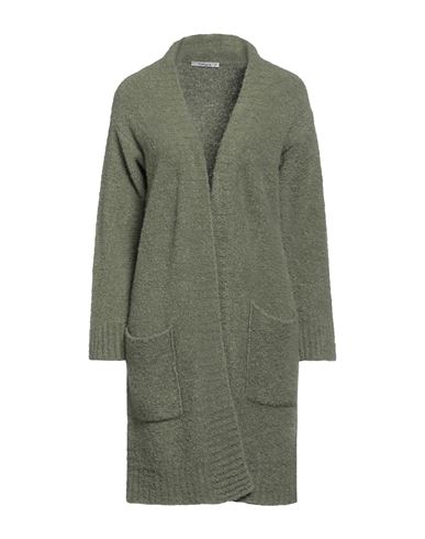 Kangra Woman Cardigan Sage Green Size 4 Alpaca Wool, Wool, Silk, Polyamide