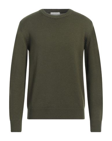 Shop Diktat Man Sweater Military Green Size Xxl Merino Wool