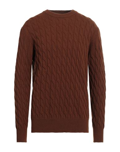 +39 Masq Man Sweater Brown Size 44 Wool