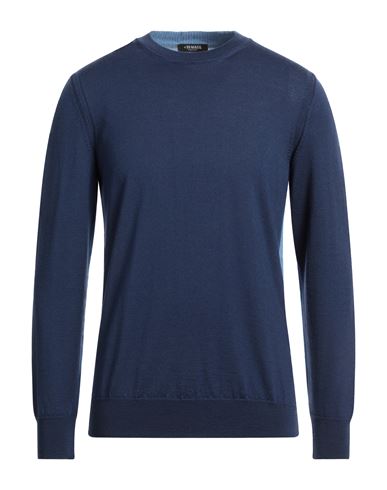 +39 Masq Man Sweater Navy Blue Size 46 Merino Wool