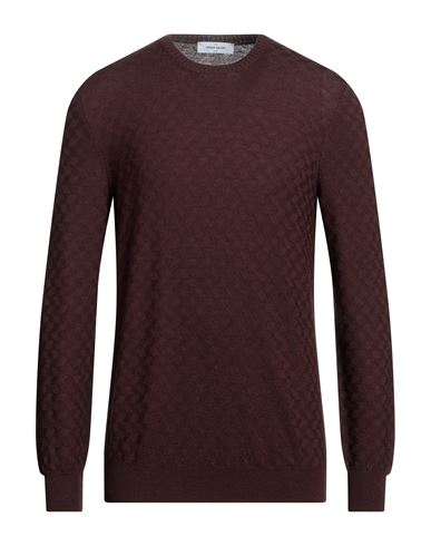Shop Gran Sasso Man Sweater Dark Brown Size 40 Virgin Wool