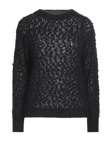 Dondup Woman Sweater Black Size 8 Wool, Mohair Wool, Polyamide, Silk