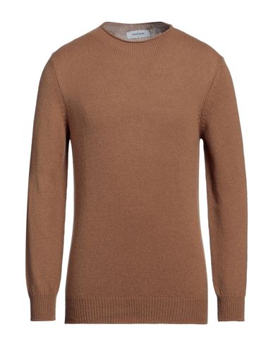 Gran Sasso Man Sweater Camel Size 40 Virgin Wool In Brown