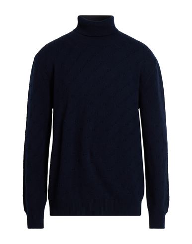 Bellwood Man Turtleneck Midnight Blue Size 44 Cotton, Wool, Cashmere In Black