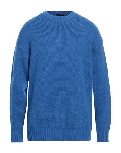 Shop Roberto Collina Man Sweater Bright Blue Size 42 Baby Alpaca Wool, Nylon, Wool