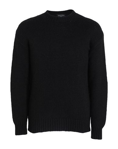 Roberto Collina Man Sweater Black Size 38 Baby Alpaca Wool, Nylon, Wool