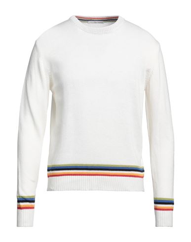 Grey Daniele Alessandrini Man Sweater White Size 38 Acrylic, Cotton