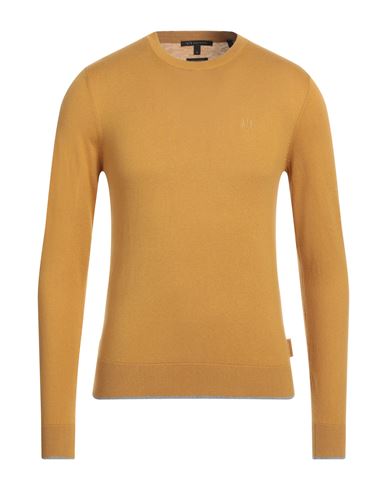 Armani Exchange Man Sweater Mustard Size S Cotton, Cashmere In Yellow