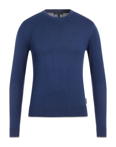 Armani Exchange Man Sweater Blue Size S Cotton, Cashmere