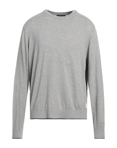 Armani Exchange Man Sweater Light Grey Size S Cotton, Cashmere