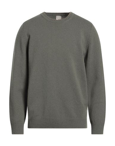 H953 Man Sweater Military Green Size 36 Wool In Gray