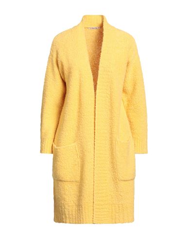 Kangra Woman Cardigan Ocher Size 4 Alpaca Wool, Wool, Silk, Polyamide In Yellow