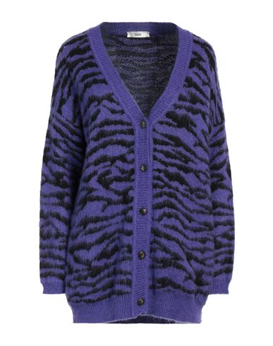 Suoli Woman Cardigan Purple Size 8 Synthetic Fibers, Polyamide, Wool, Viscose, Cashmere