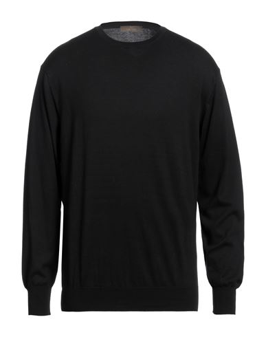 Cruciani Man Sweater Black Size 50 Cotton