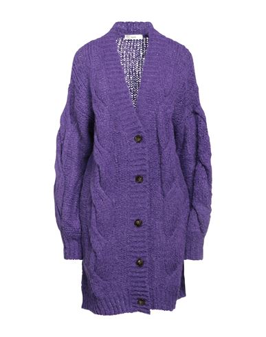 Suoli Woman Cardigan Purple Size 4 Acrylic, Alpaca Wool, Wool, Polyamide