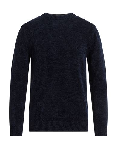 Shop Luca Bertelli Man Sweater Navy Blue Size M Acrylic, Viscose
