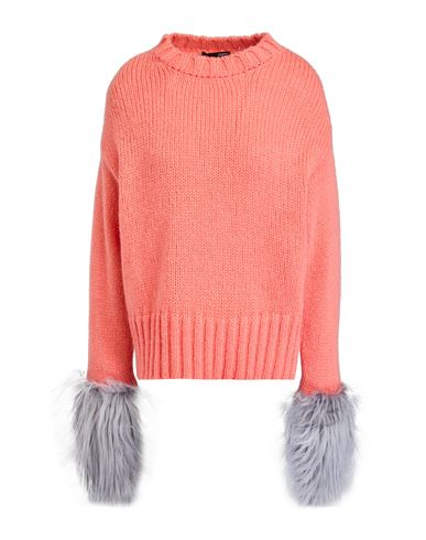 Tessa . Woman Sweater Salmon Pink Size L Mohair Wool, Wool, Polyester In Pink