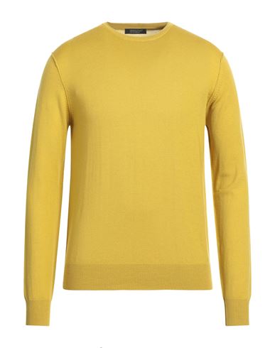 Aragona Man Sweater Yellow Size 44 Wool, Cashmere