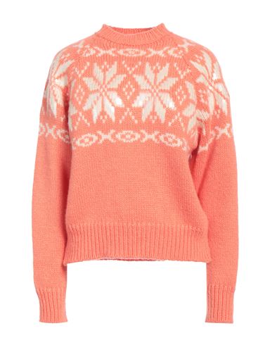 Tessa . Woman Sweater Salmon Pink Size M Mohair Wool, Wool, Polyester