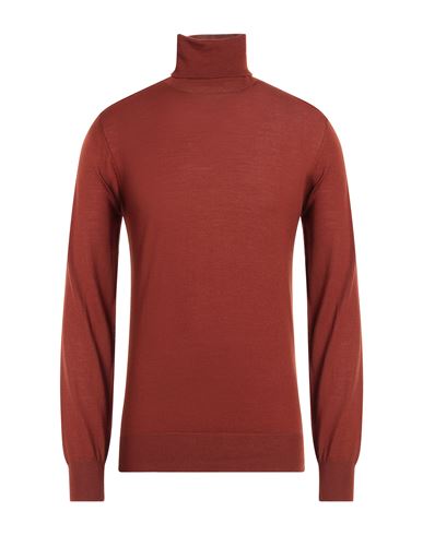 L.b.m 1911 L. B.m. 1911 Man Turtleneck Rust Size 40 Virgin Wool In Red