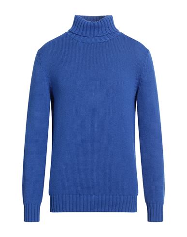 Aragona Man Turtleneck Bright Blue Size 40 Wool, Cashmere