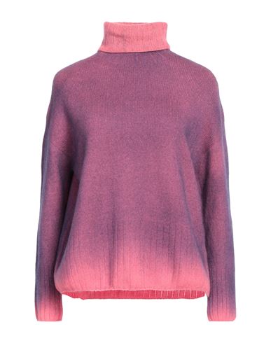 Aragona Woman Turtleneck Fuchsia Size 8 Virgin Wool, Cashmere In Pink