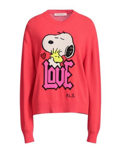 PHILOSOPHY DI LORENZO SERAFINI PHILOSOPHY DI LORENZO SERAFINI X PEANUTS WOMAN SWEATER RED SIZE 8 WOOL, CASHMERE 
