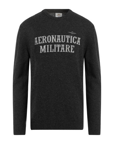 Aeronautica Militare Man Sweater Steel Grey Size Xxl Wool, Polyamide
