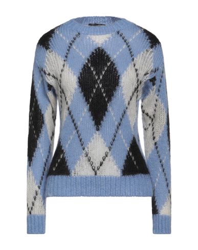 Tessa . Woman Sweater Light Blue Size S Mohair Wool, Polyamide, Wool