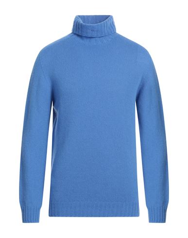 Aragona Man Turtleneck Light Blue Size 44 Wool, Cashmere