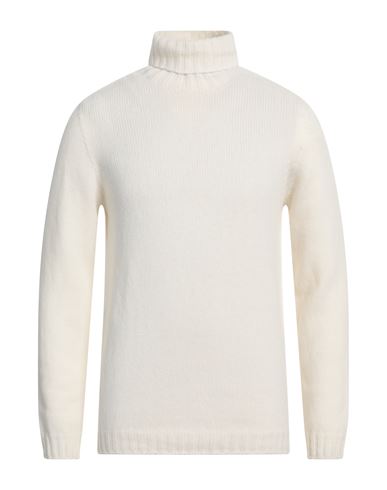 Aragona Man Turtleneck Cream Size 38 Wool, Cashmere In White
