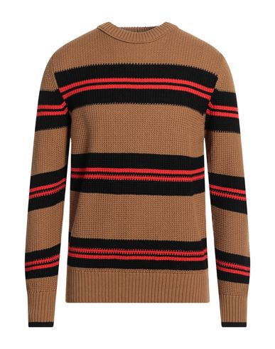 Paolo Pecora Man Sweater Camel Size Xxl Virgin Wool In Beige