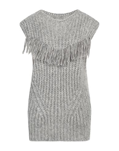 Skills & Genes Woman Sweater Grey Size M Acrylic, Mohair Wool, Polyamide
