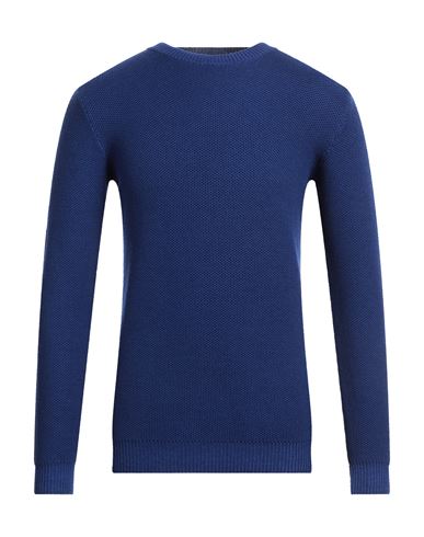 Ken Barrell Man Sweater Bright Blue Size M Merino Wool