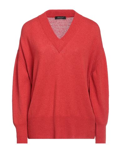 Aragona Woman Sweater Tomato Red Size 8 Cashmere