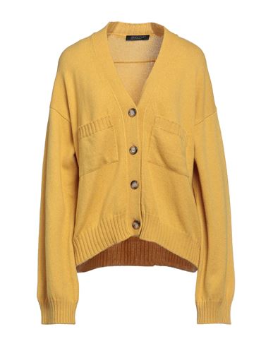 Aragona Woman Cardigan Yellow Size 8 Cashmere