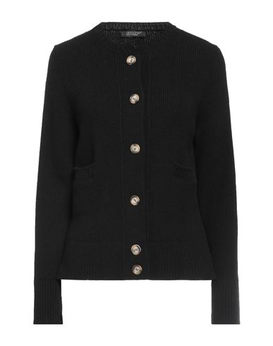 Aragona Woman Cardigan Black Size 8 Cashmere