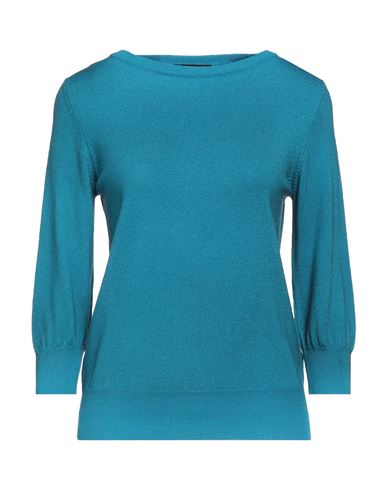 Aragona Woman Sweater Turquoise Size 10 Wool In Blue