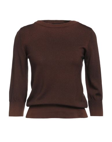 Aragona Woman Sweater Brown Size 6 Wool