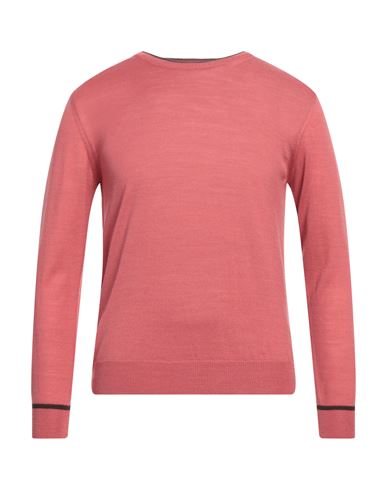 Andrea Fenzi Man Sweater Pastel Pink Size 46 Merino Wool