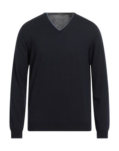 Thomas Reed Man Sweater Midnight Blue Size Xxl Merino Wool