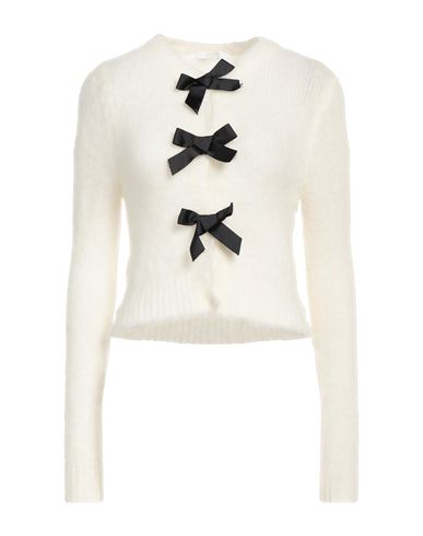 Relish Collection Woman Cardigan Ivory Size M Acrylic, Polyamide, Mohair Wool, Wool, Elastane In White