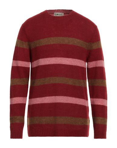 Shop Irish Crone Man Sweater Burgundy Size Xl Alpaca Wool, Polyamide, Wool In Red