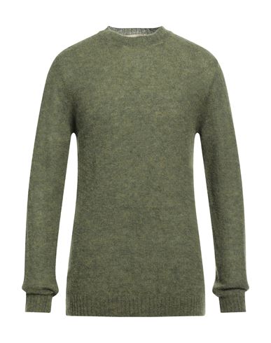 Irish Crone Man Sweater Military Green Size L Alpaca Wool, Polyamide, Wool